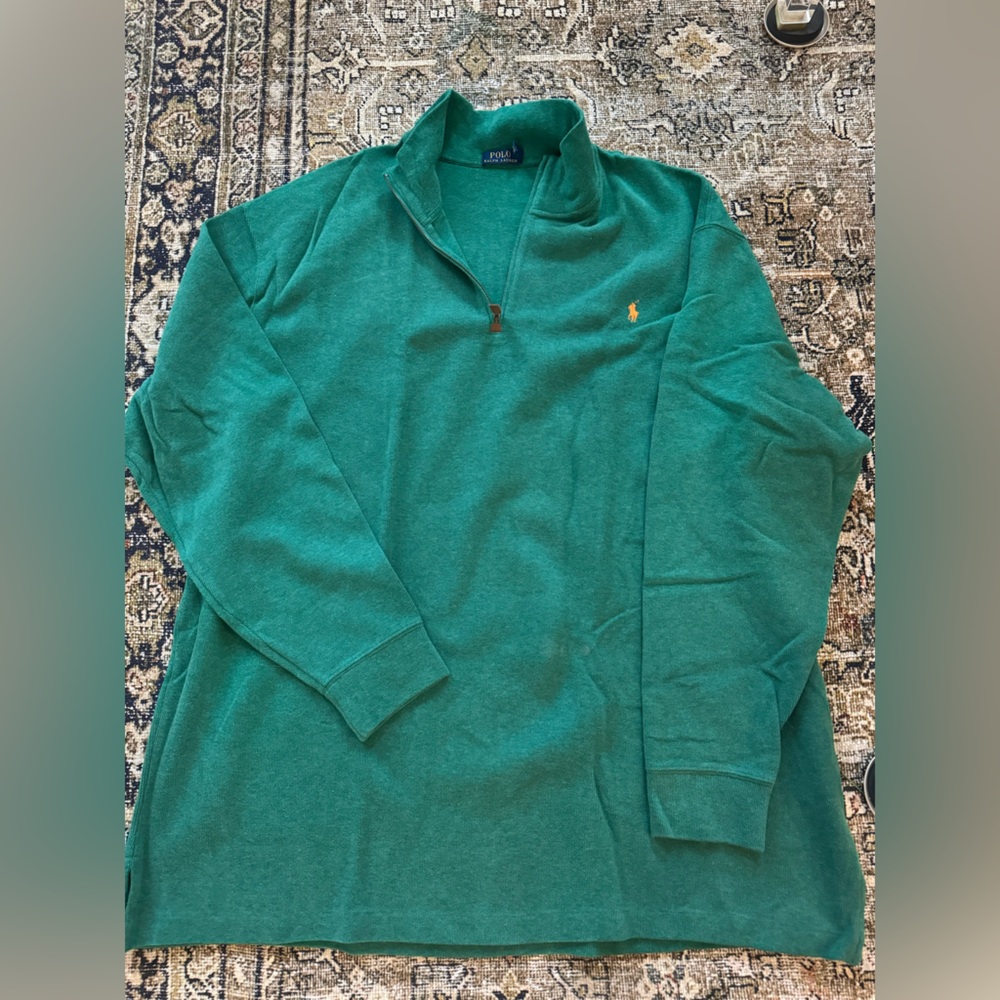 Men’s 3XLT Emerald Green Polo Ralph Lauren Quarter Zip